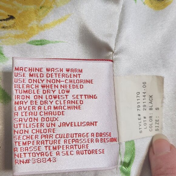 Via Spiga Double Breasted Swing Pea Coat Women's Small Black Cotton - Picture 10 of 13